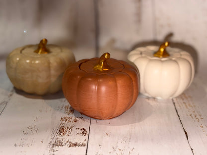 Pumpkin trinket pot/ candle - various colours available