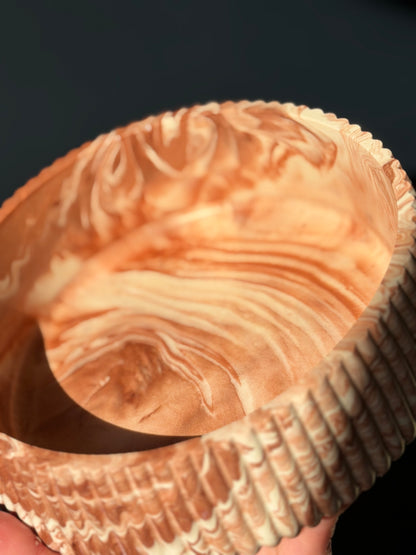 Ribbed Bronze Marble Bowl