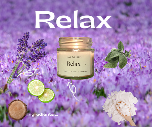 Relax Aromatherapy Soy Wax Candle